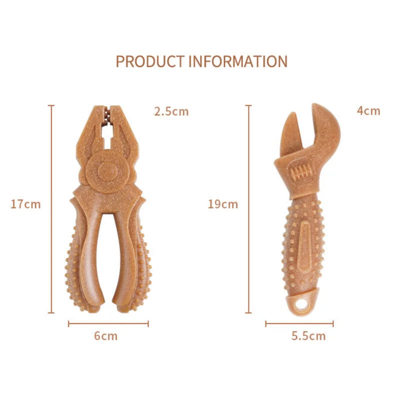 Self-Hi Anti-Boredom Wood Plastic Composite Dog Molar Stick - Heavy-Duty Bite-Resistant Teeth Cleaning Chew Toy for Medium and Large Breed Dogs
