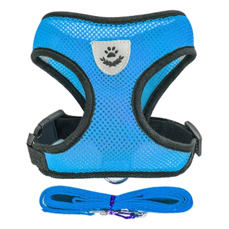 Cat Harness Vest Walking Lead Leash for Puppy Dogs Collar Polyester 
