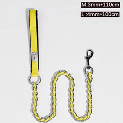 Walking Dog Leash with Continuous Bite Resistance P-Chain P-Shaped Rope Collar anti Bite Break Medium-Sized Large Dog Pet Chain