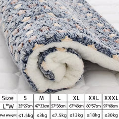 Flannel Pet Mat Dog Bed Cat Bed Thicken Sleeping Mat Dog Blanket Mat for Puppy Kitten Pet Dog Bed for Small Large Dogs Pet Rug
