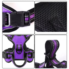 Adjustable Nylon Dog Harness Vest Reflective Soft Breathable No Pull Dog Harness Pet Harness Leash for Small Large Dogs