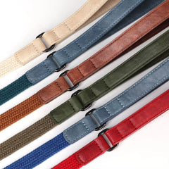 5ft Durable Nylon Dog Leash with Soft PU Leather Handle – Strong Walking Lead for Small Medium and Large Dogs