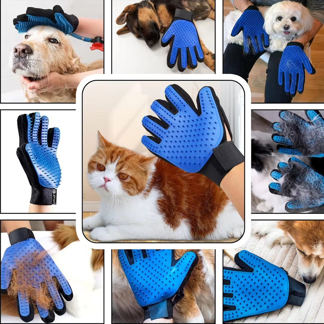 Pet Cat Grooming Gloves Cats Hair Brush and Comb Gloves to Bathe Dogs Cleaning Hair Removal for Dog Animal Use Accessoies