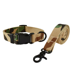 Plastic Release Buckle Dog Leash and Collar Set Nylon Printed Pet Collar Pet Supplies Retailing Fashion Handmade French Bulldog
