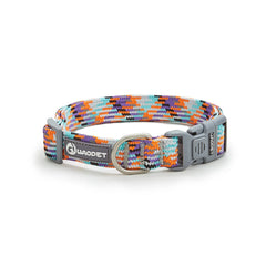 Reflective Nylon Dog Collar with Metal Buckle - Adjustable Heavy-Duty Puppy Collar - High-Visibility Quick-Release Neck Collar for Medium & Large Dogs