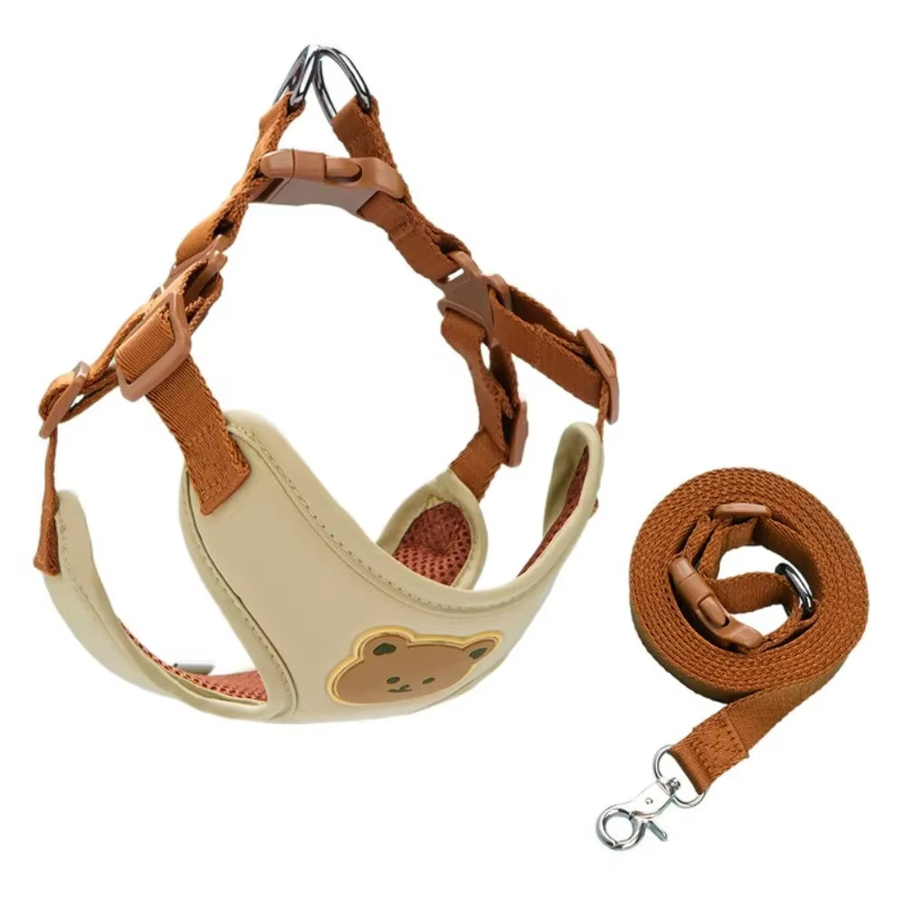 Creative Cute Pet Harness & Leash Set – Anti‑Escape Adjustable 