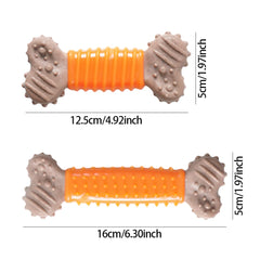 Self-Entertainment TPR Bone-Shaped Dog Chew Stick - Heavy-Duty Chew-Resistant Dental Molar Toy for Puppies, Small, and Medium Dogs