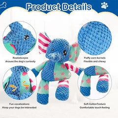 Splicing Style Pet Plush Toy - Bite Resistant Squeaky Material