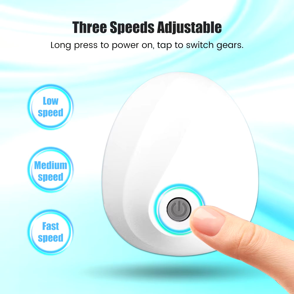 Pet Massager for Dogs and Cats, Electric With 4 Rotatable Massage Heads, Three Modes - White