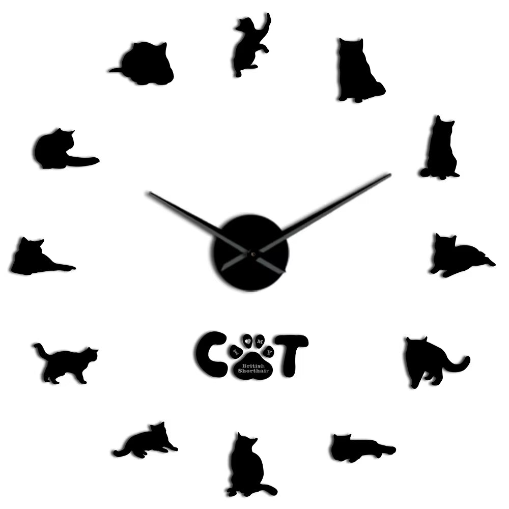Cat Themed Wall Clock