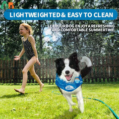 Cooling Neck Wraps for Dogs,Dog Cooling Dog Bandana,Chill Out Blue Dog Collar Cat Collar,Neck Cooler,Neck Cooling