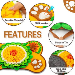 Interactive Dog Snuffle Mat - Educational Puzzle Slow Feeder & Anti-Anxiety Foraging Mat