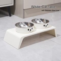 Elevated Double Pet Feeder - Raised Stand with Stainless Steel Bowls