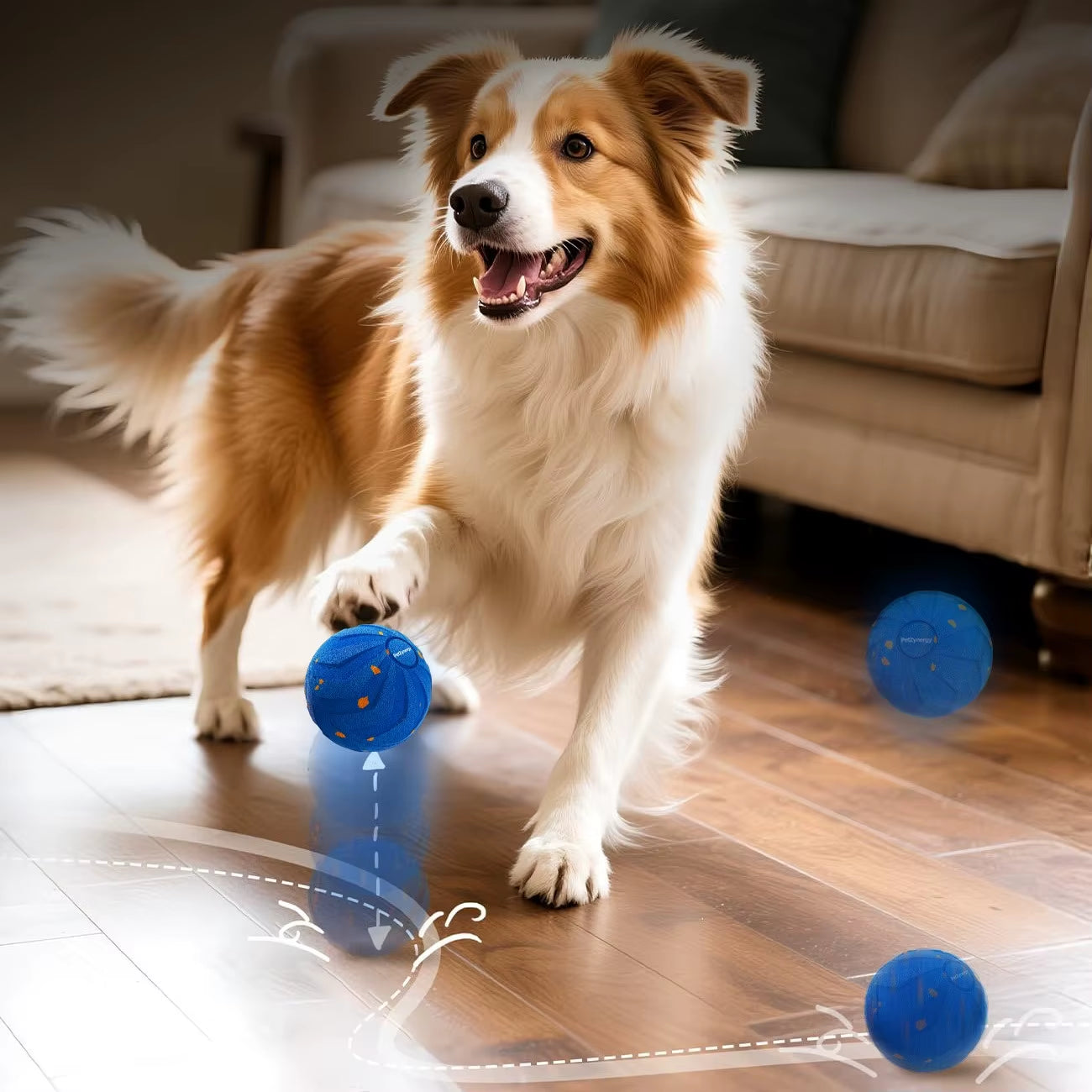 Intelligent Interactive Dog Toy, with Automatic Movement,Bouncing and Rotating Functions,A Rolling Ball for Medium to Large Dogs