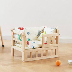 Wood Dog Bed Teddy Panda Lowered - Detachable