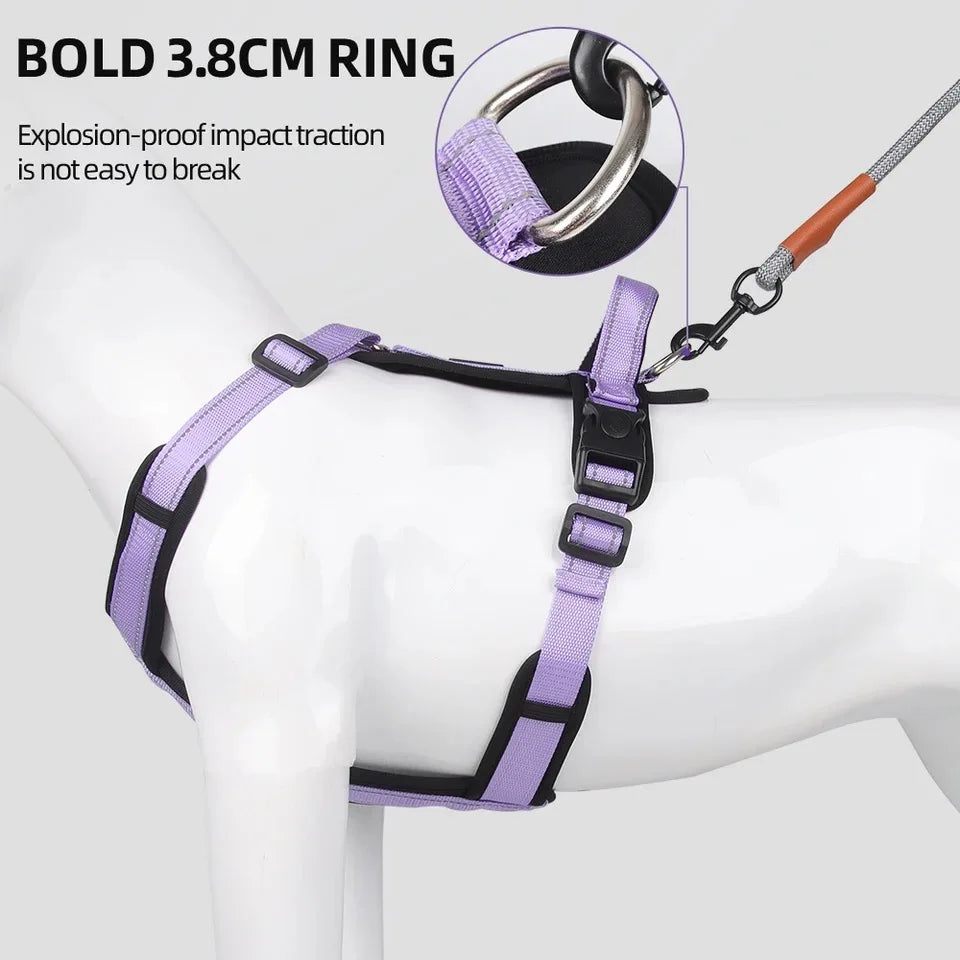 New Pet Dog Harness Reflective with Handle Easy Control Dog Vest Harness Adjustable Puppy Chest Straps for Small Medium Dogs