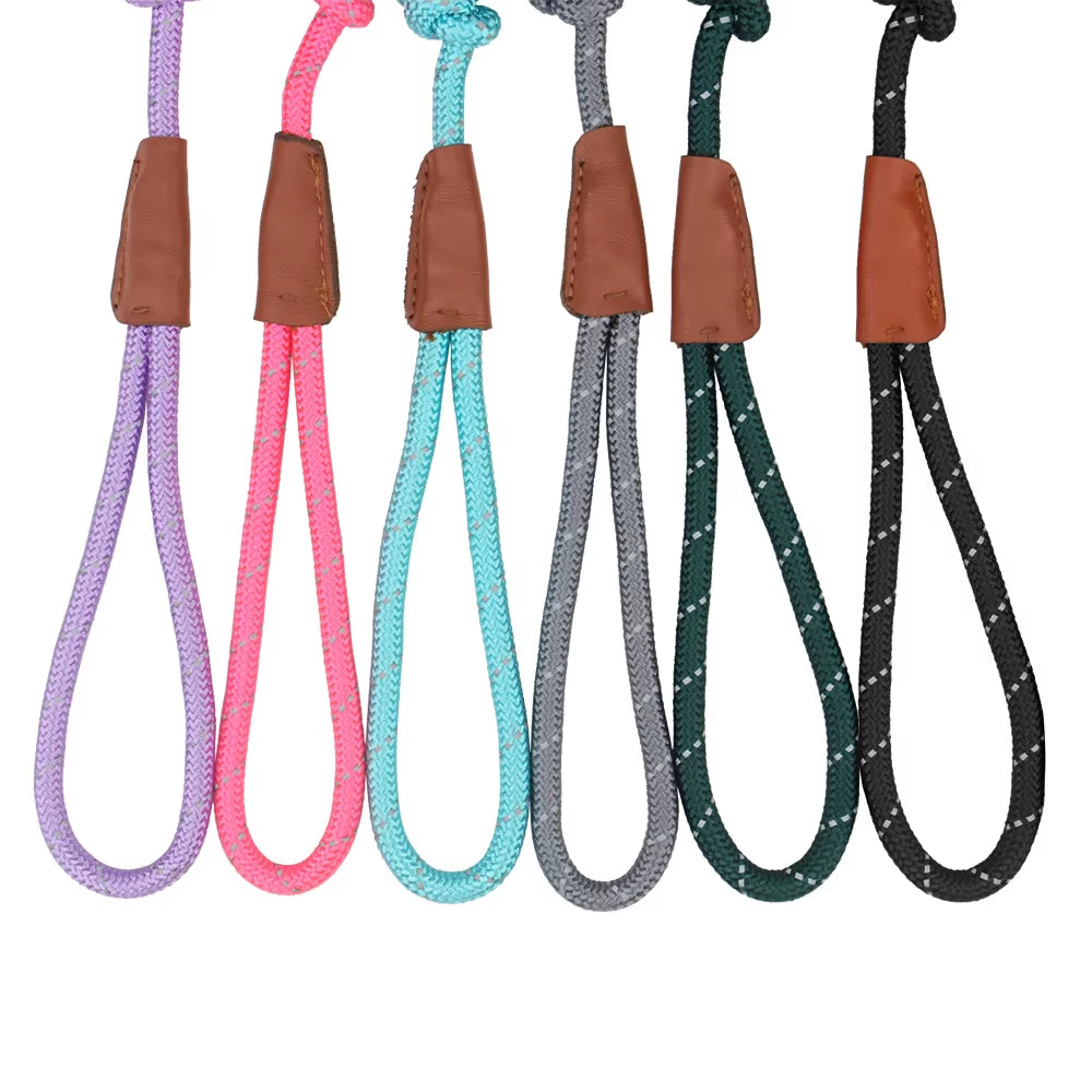 P Shape Pet Leashes Reflective Dog Leashes Pet round Rope Outdoor Training Walk Supplies for Small Medium Big Dog