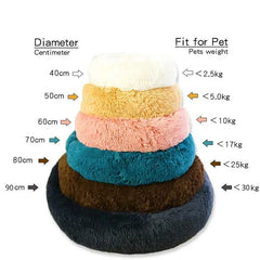 Cats Plush Bed Round - For Soft And Warm Sleep
