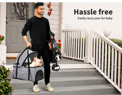 Pawz Pet Stroller Dog Cat Travel Carrier Bicycle Trailer Pram Foldable Pushchair