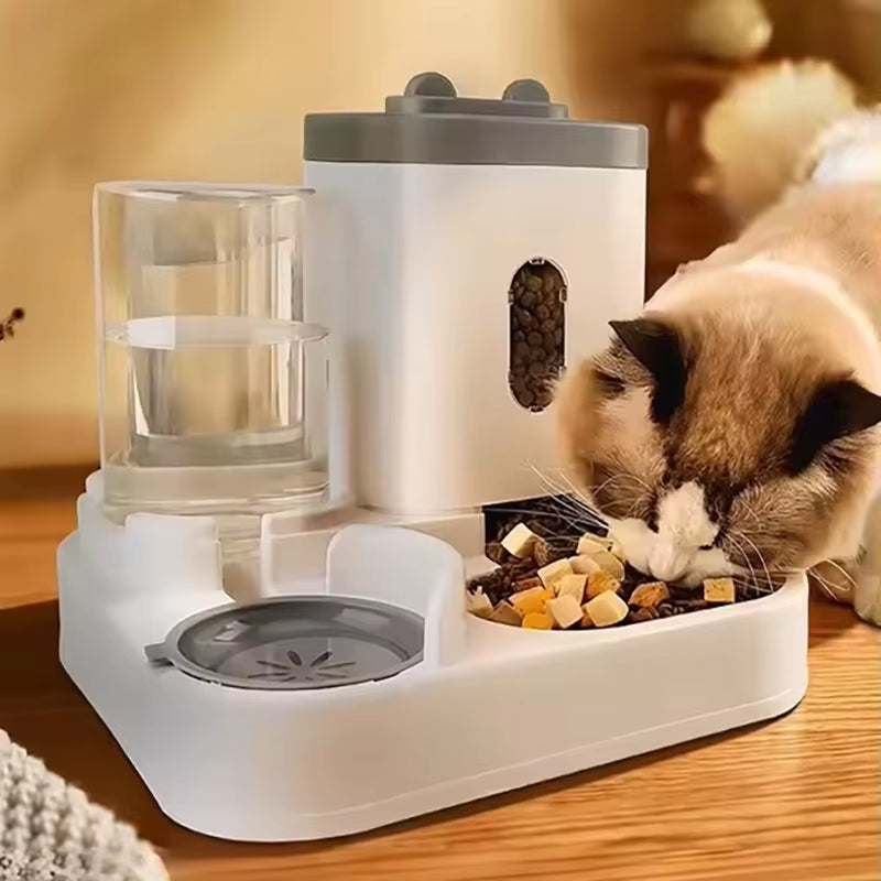 Large-Capacity Automatic Pet Feeder and Water Dispenser for Cats and Dogs