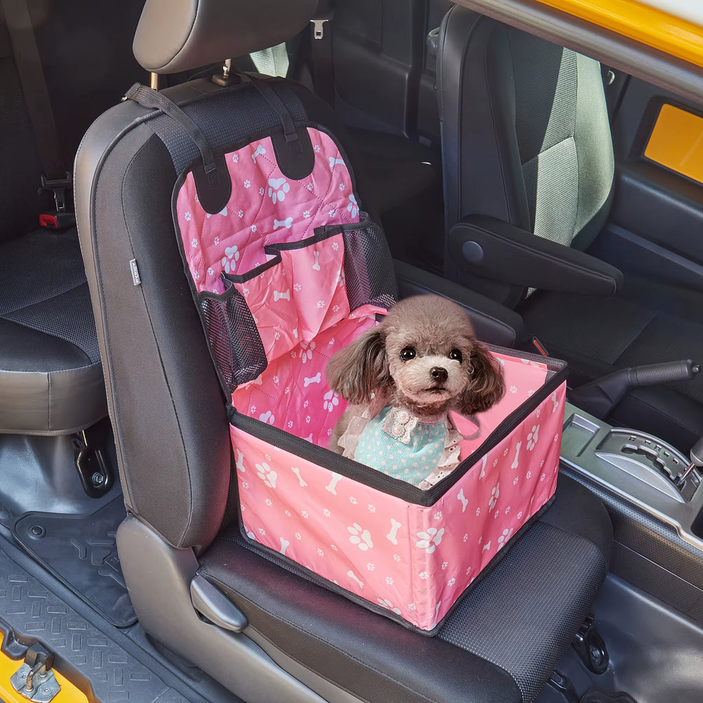 Pet Travel Safety Car Seat for Dogs, Comfortable and Easy-to-Clean Car Mat, Black