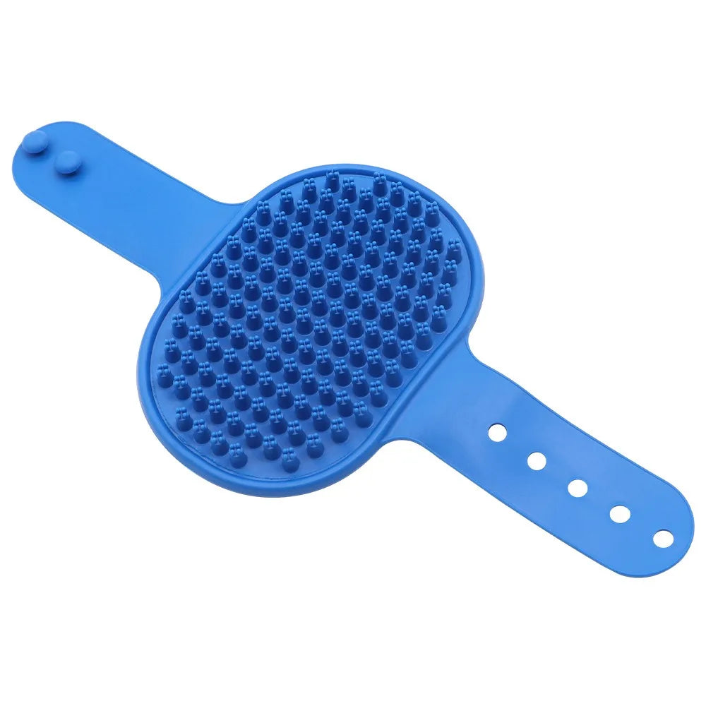 Soft Silicone Pet Bath Brush for Dogs & Cats - Dual-Sided Grooming Massage Tool with Waterproof Design, Removes Loose Hair Durin