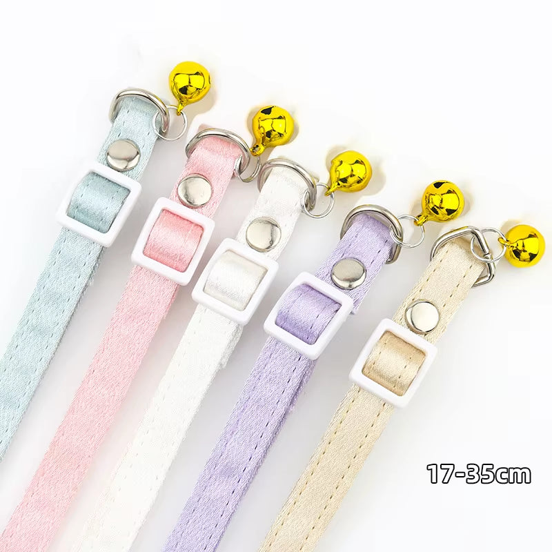 Cat Collar,Cotton Breakaway with Bell,Safety Buckle Wedding Cat Collar for Girl Boy Cats and Small Dogs,Adjustable Pet Supplies