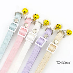 Cat Collar,Cotton Breakaway with Bell,Safety Buckle Wedding Cat Collar for Girl Boy Cats and Small Dogs,Adjustable Pet Supplies