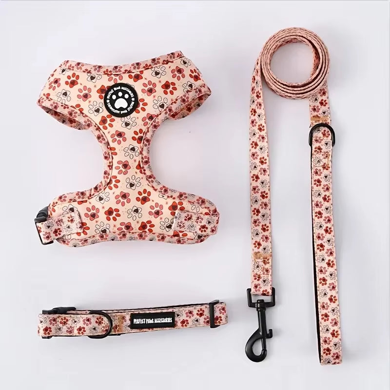 Dog Collar Lead & Harness Set - Top Dogs Fashion