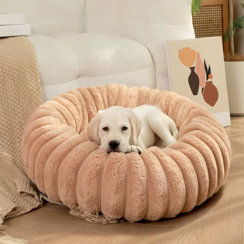 40-70Cm Pets Bed Winter Keep Warm Fluffy Pets Dogs Beds Large round Super Warm Soft Cat House Plush Cat Nest Winter Big Bed