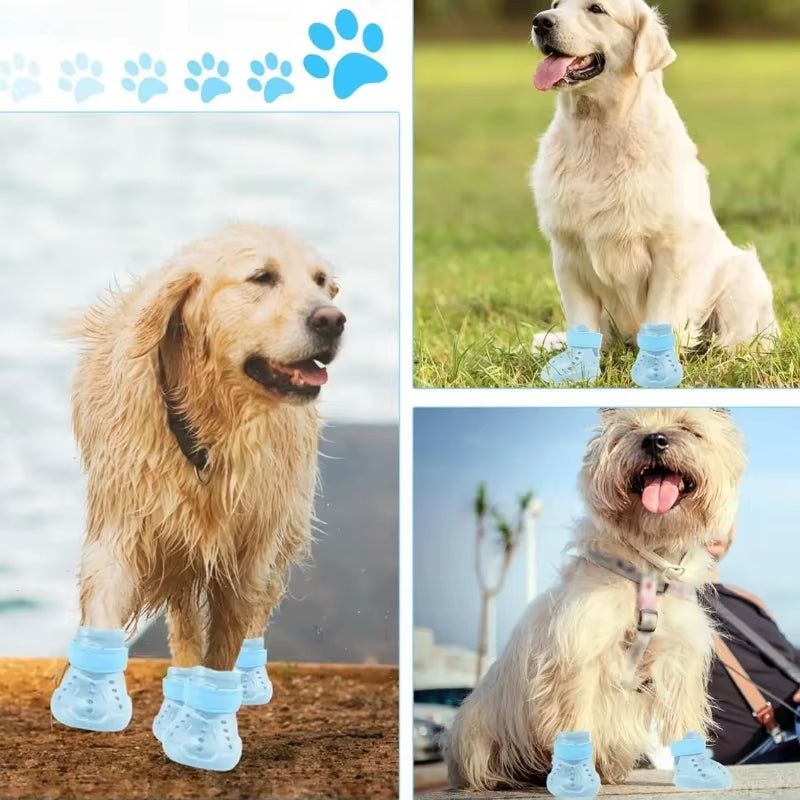 Reflective Strip Design Dog Shoes - Non Slip WaterProof