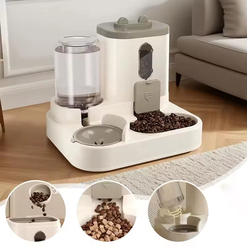 Large-Capacity Automatic Pet Feeder and Water Dispenser for Cats and Dogs