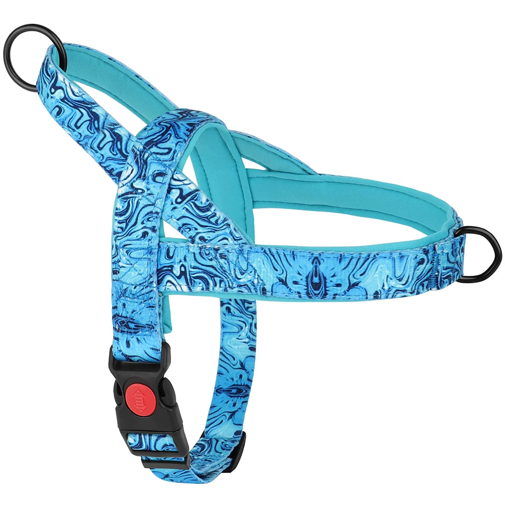 Nylon Dog Harness No Pull Strong Dog Harnesses Adjustable Pet Walking Training Vest for Small Medium Large Dogs Pitbull Bulldog