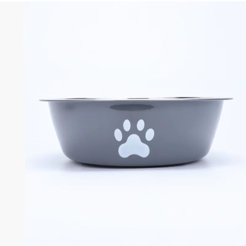 Large Capacity Stainless Steel Dog Bowl Anti-Slip Anti-Rust Dog Water Bowl Pet Feeder Double-Layer Cat Bowl Suitable for Puppies