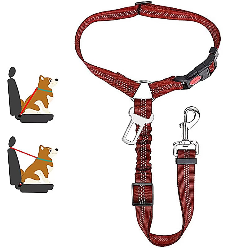 New Solid Two-In-One Pet Car Seat Belt - Adjustable