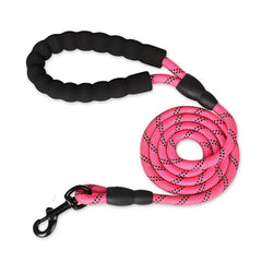 Strong Reinforced Nylon Dog Leash - Heavy-Duty Traction Rope with Soft Padded Comfort Handle for Small, Medium, and Large Breeds