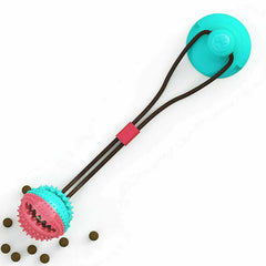 1 Pcs Pet Dog Puppy Molar Bite Toy Tug Rope Ball Chew Toys Tooth Cleaning Suction Cup