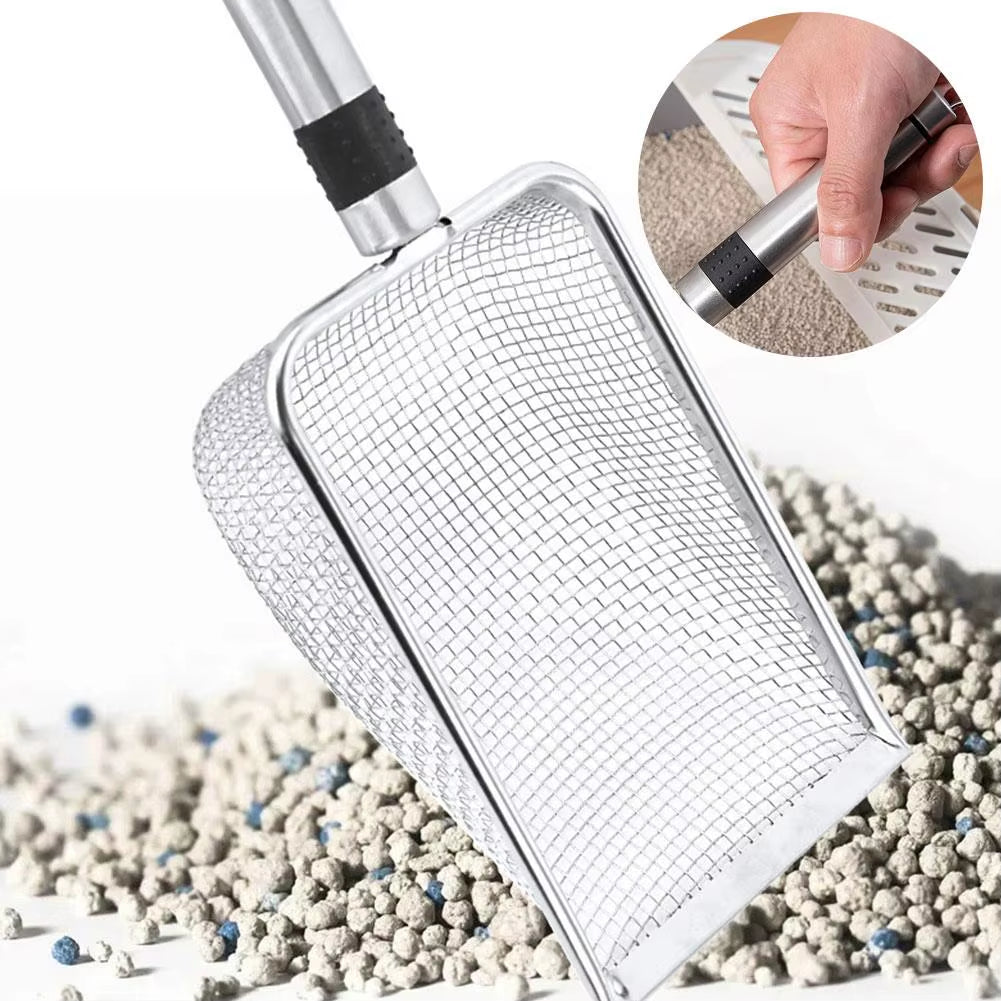 Cat Litters Shovel - Stainless Steel With Perforated Design
