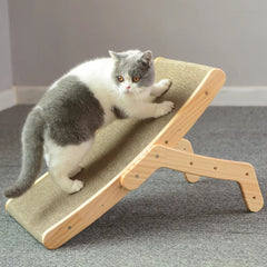 Cat Scratcher Board Wooden Frame - Convertible Design 