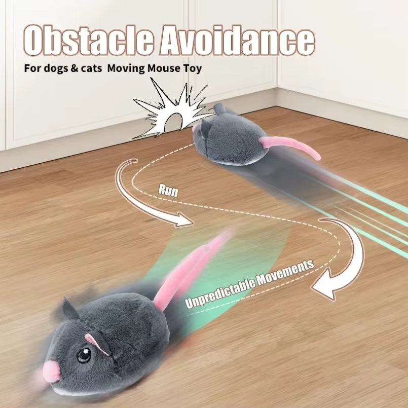 Electric Interactive Plush Mouse Toy for Cats - Smart Movement Pet Accessory