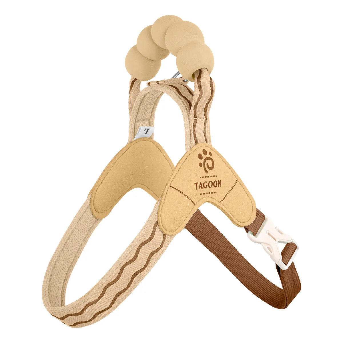 Cloud Cream escape-proof cat walking vest featuring a secure buckle and leash attachment.