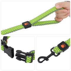 Set Pet Leash Collar Dog Walking Reflective Leashes