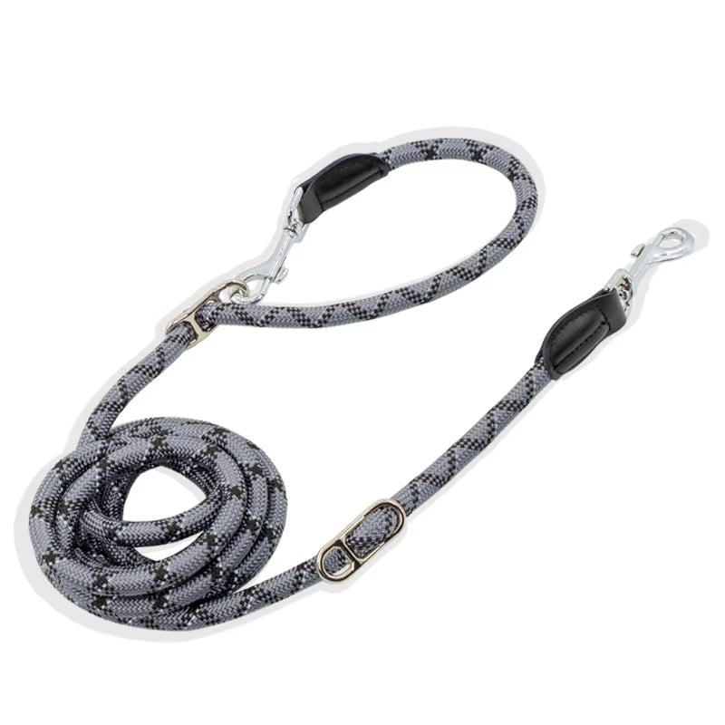Reflective Double‑Head Dog Training Leash – Adjustable Hands‑Free Rope for Small, Medium & Large Dogs (S/M/L)