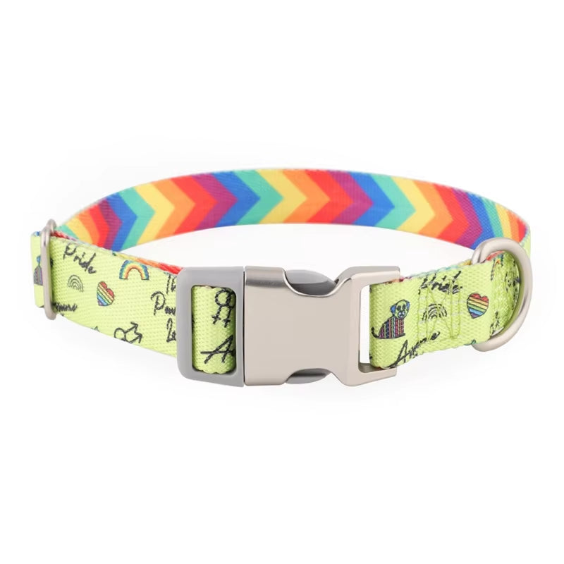 Patterned Nylon Dog & Cat Collar - Adjustable Durable Fashion Pet Necklace