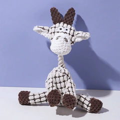 Cute Donkey Plush Toy for Dogs - Squeaky Chewable Interactive Pet Toy with Funny Sound, Soft Plush Puppy Teething Toy