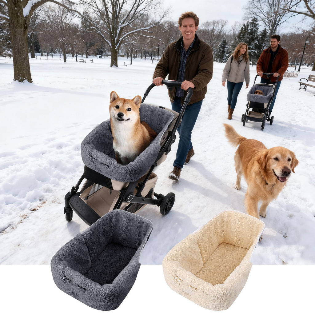 Dog Stroller Pad Winter Dog Cat Stroller Cushion Mat Liners Magnetic