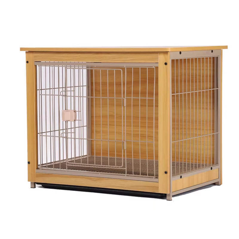 High Quality Portable Squire Metal Wooden Style Crate Pet Dog Kennel Dog Cat Wooden Cage Furniture for Puppy