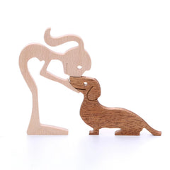 Family Puppy Wood Dog Crafts - Home And Office Decor