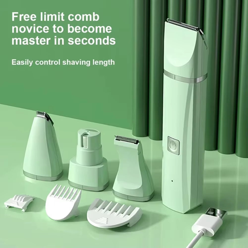 4-In-1 Electric Pet Grooming Tool Set For Pets - Hair Clipper Shaver And Nail Grinder