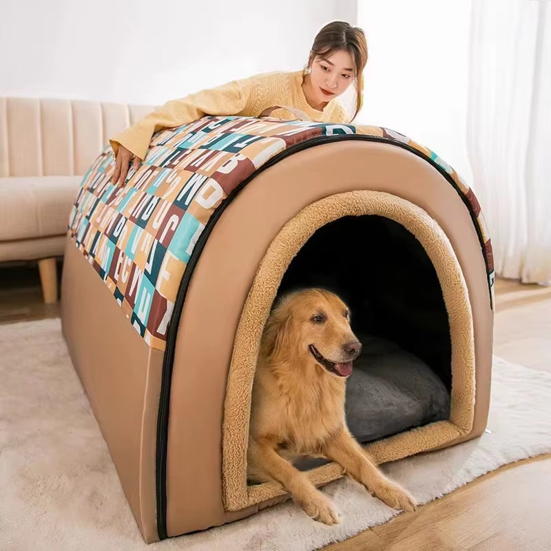 Large Dog House - Think Insulated Material With Removable Roof 2 in 1